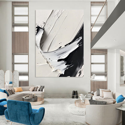 Black and White Textured Abstract for Modern Art Gallery & Industrial - Chic Loft STSC507