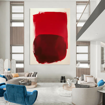 Red Abstract Shapes Art for Modern Art Gallery & Bold Home Office STSC1414