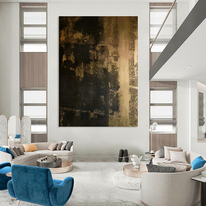 Dark Textured Abstract Art for Industrial Nightclub & Gothic Home Library DLZ0842