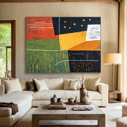 Geometric Landscape Art for Modern Farmhouse & Art - Themed Café SC520
