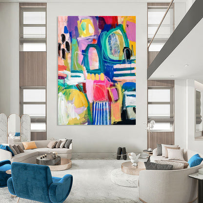 Colorful Geometric Art for Creative Studio Collaboration Zones DLZ0077