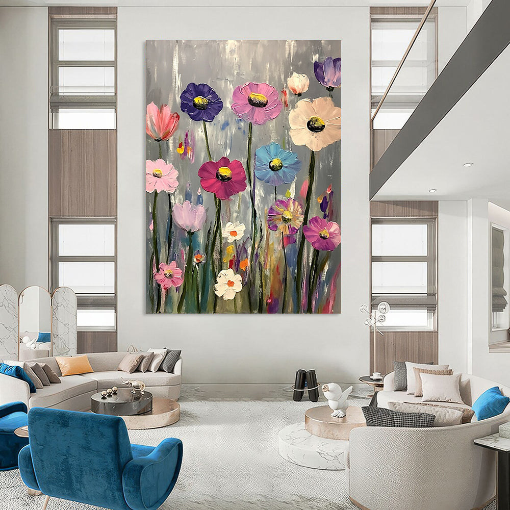 Colorful Wildflowers Art for Bohemian Home Bedroom & Garden - Themed Restaurant STSC1033