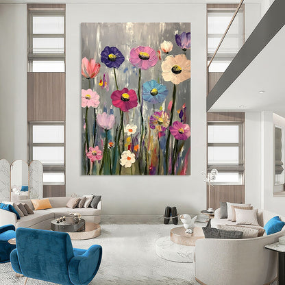 Colorful Wildflowers Art for Bohemian Home Bedroom & Garden - Themed Restaurant STSC1033