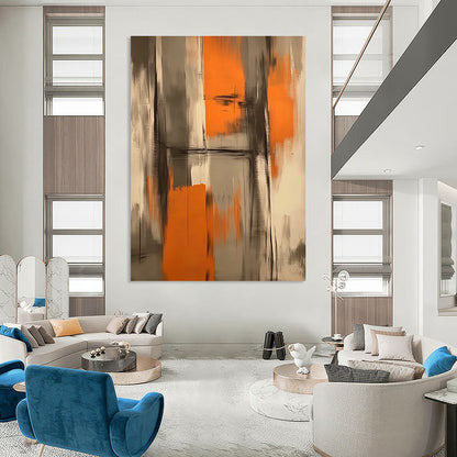 Orange and Grey Abstract for Industrial Loft & Creative Studio STSC782