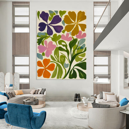 Colorful Floral Art for Bohemian Garden House & Women’s Wellness Studio DLZ1764