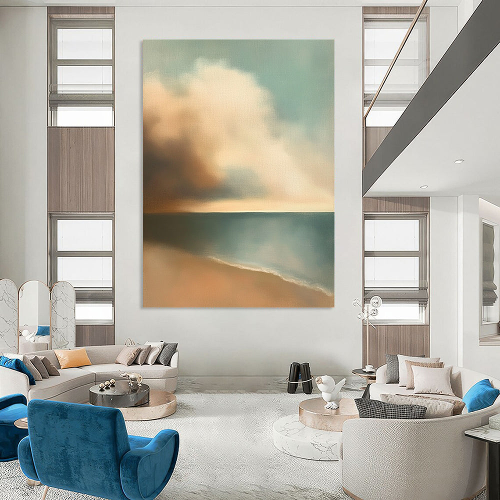 Soft Beach Abstract for Coastal - Themed Home & Relaxing Spa STSC596