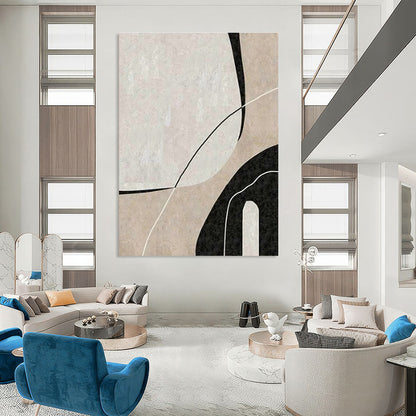 Chic Black - White Curved Art for Boutique & Home Office DLZ2007