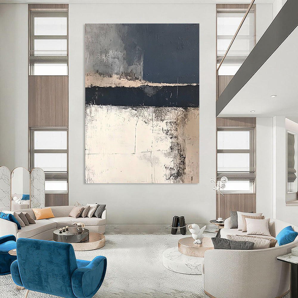 Minimalist Abstract Layers for Serene Home Office & Modern Bedroom STSC217