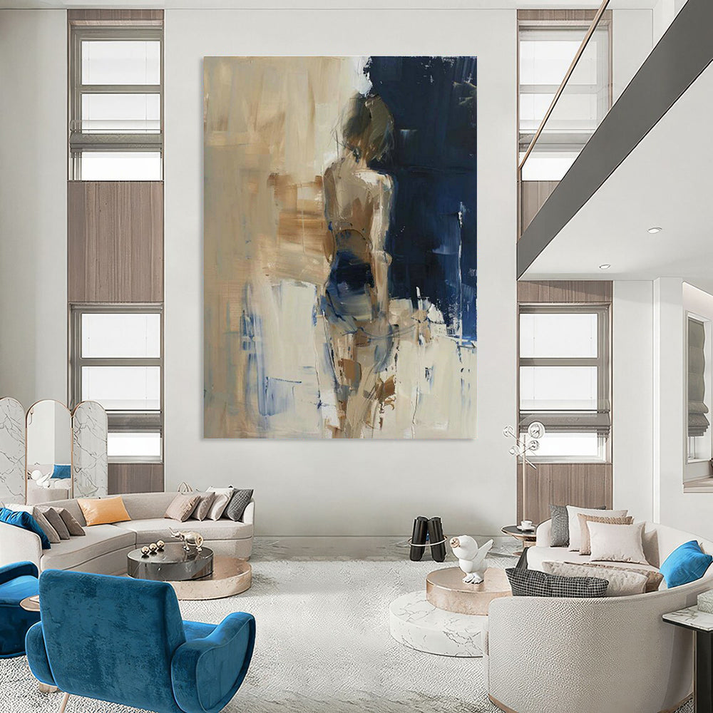 Figure - Back Abstract Art for Luxury Hotel Spa Lounges DLZ0107