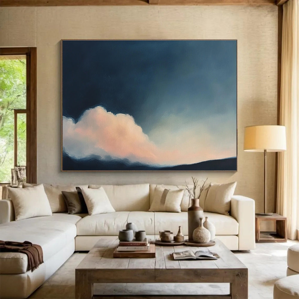 Serene Cloud at Dusk Art for Bedroom Night Area & Meditation Space SC408