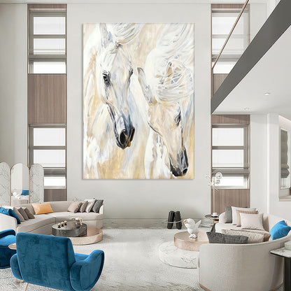 White Horses Grace Art for Equestrian Club & Luxury Home DLZ2341