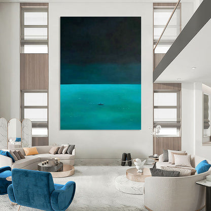 Serene Solitary Boat Art for Zen Home Meditation Corners & Nightstand - Side Relax Zones DLZ0293