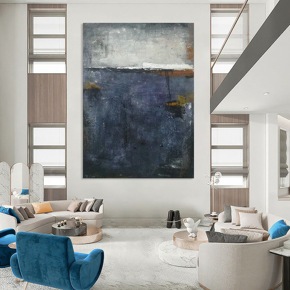 Dark Abstract Sea Art for Bedroom & Seaside Villa DLZ2273