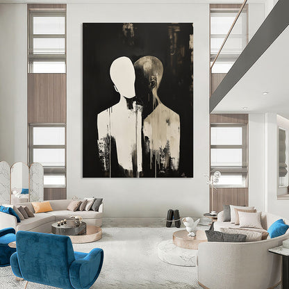 Kissing Figures Art for Romantic Restaurant & Intimate Home Living Room STSC1449
