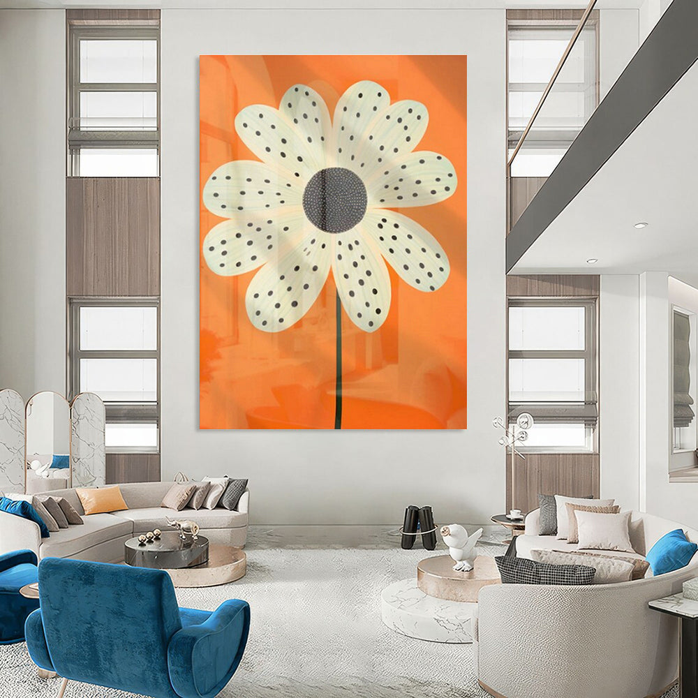 Orange - Background Flower Art for Cheerful Nursery & Botanical - Inspired Café DLZ1938