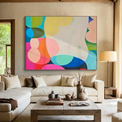 Colorful Circle Abstract Art for Playful Kids’ Rooms DLZ2440