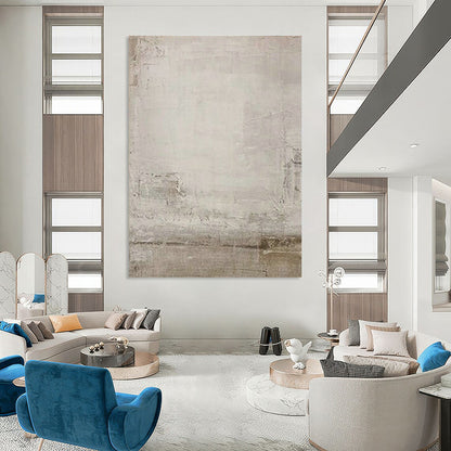 Gray - White Textured Art for Industrial Loft & Minimalist Bedroom DLZ1876