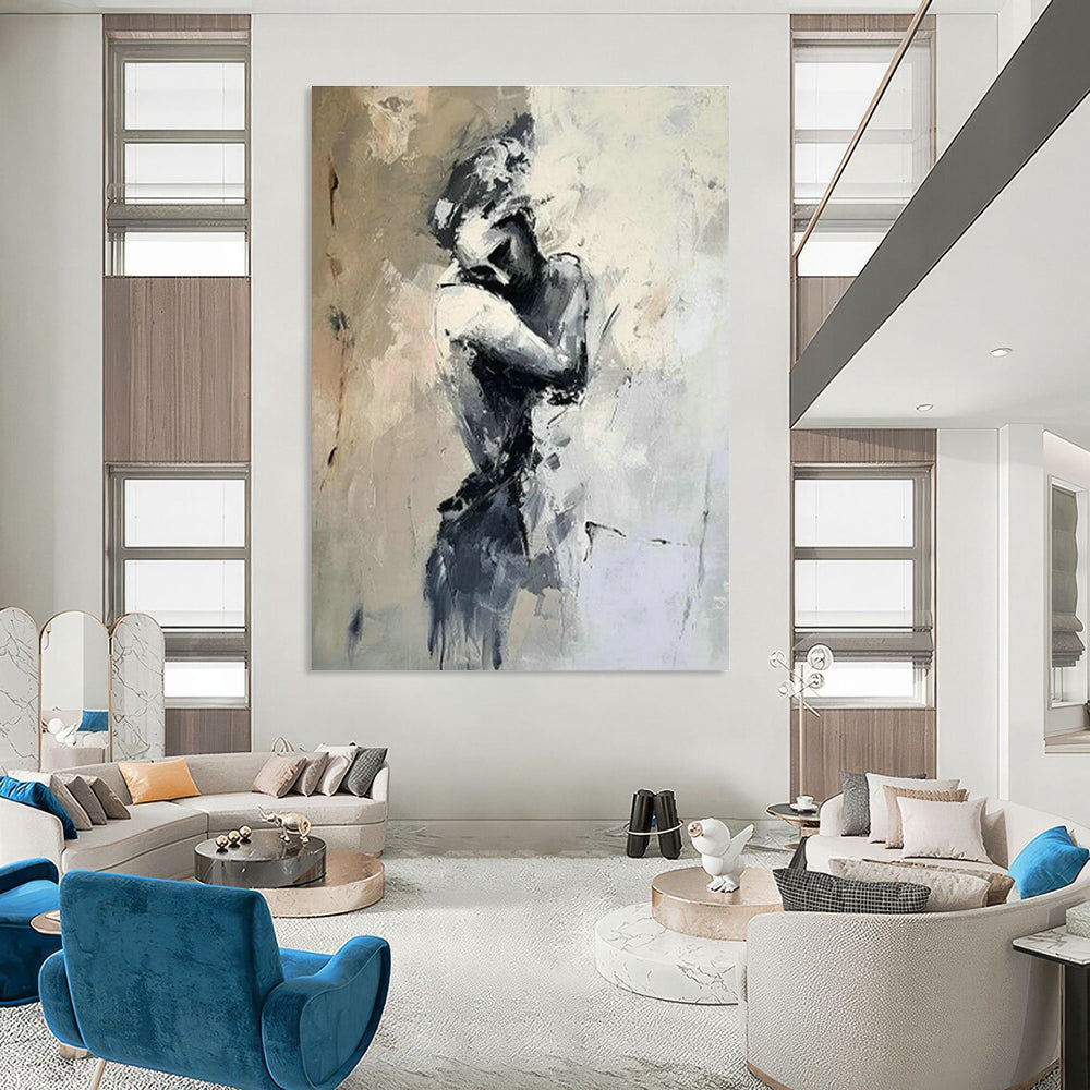 Solitary Figure Art for Modern Therapy Office Waiting Rooms DLZ0109