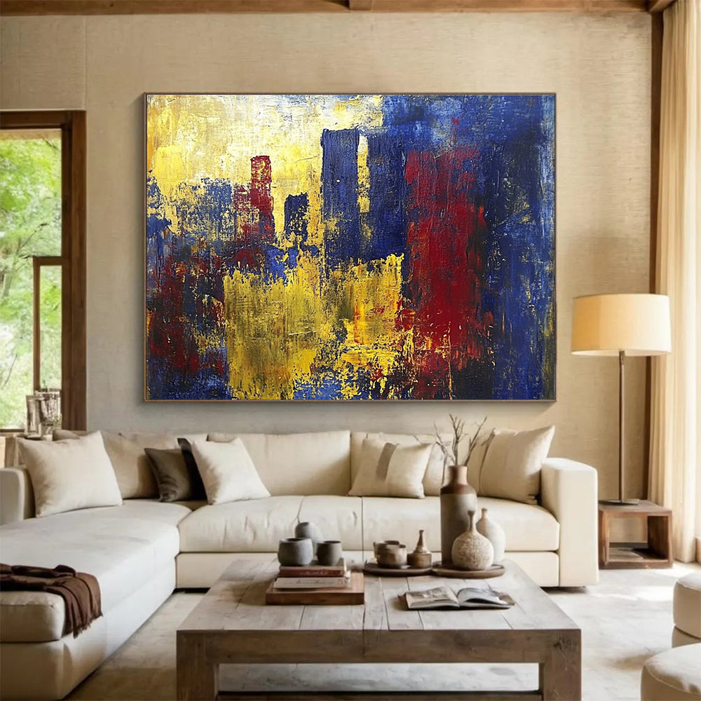 Bold City Color Abstract Art for Industrial Bar & Architecture Firm SC357