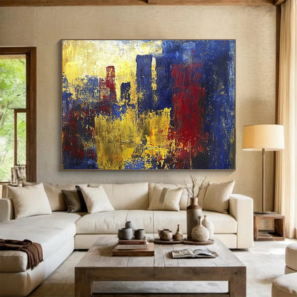 Bold City Color Abstract Art for Industrial Bar & Architecture Firm SC357