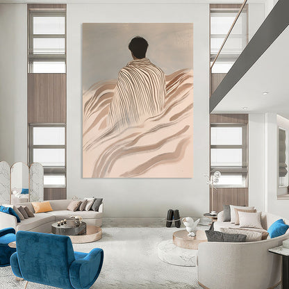 Striped Figure in the Wind Art for Bohemian Home & Wellness Retreat STSC1116