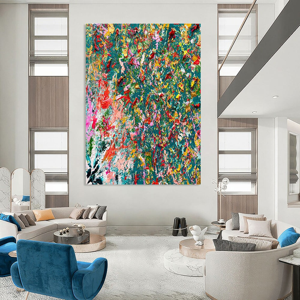 Vibrant Color Splash Art for Creative Studio & Modern Café DLZ2382