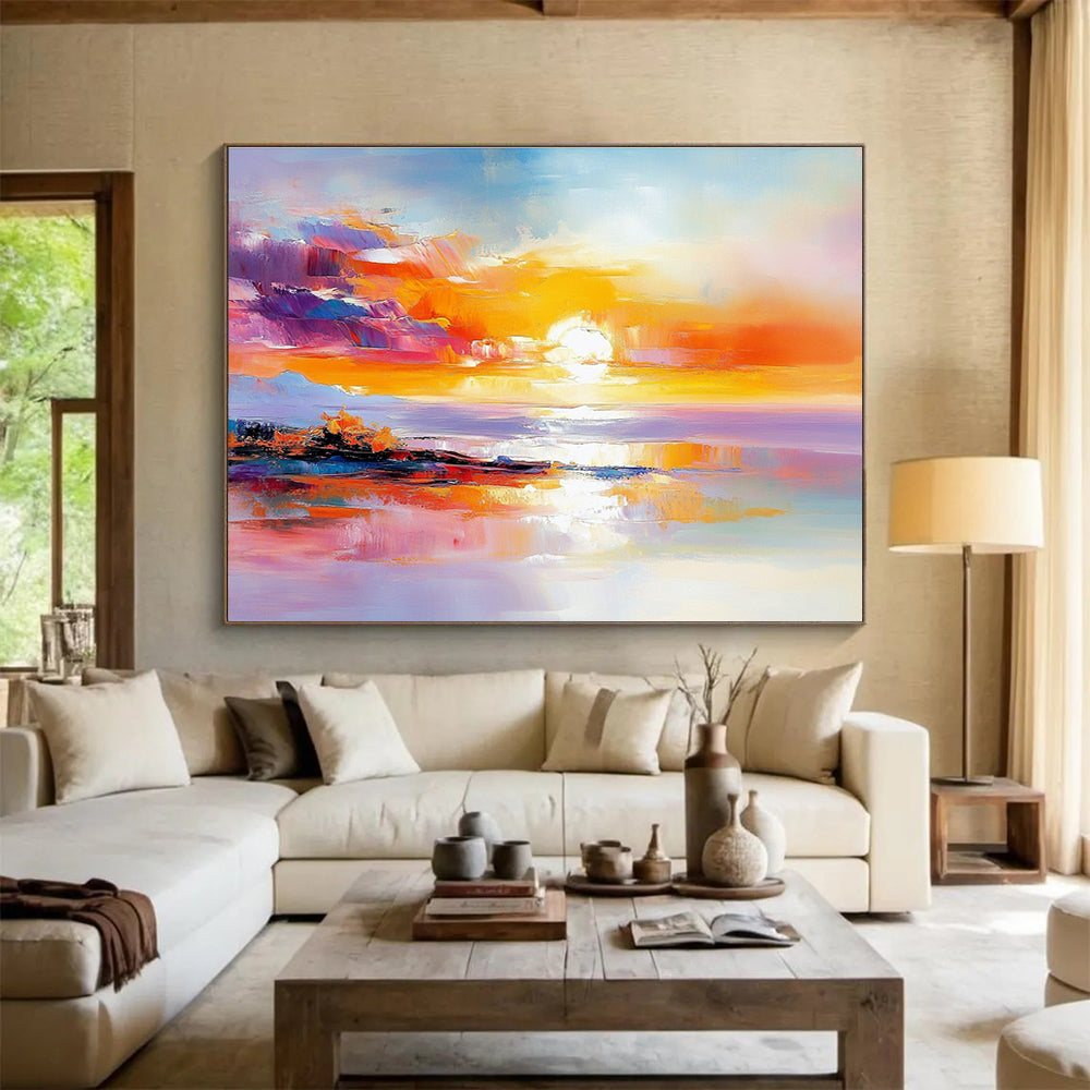 Colorful Sunset Abstract Art for Modern Art Gallery & Rooftop Bar SC422