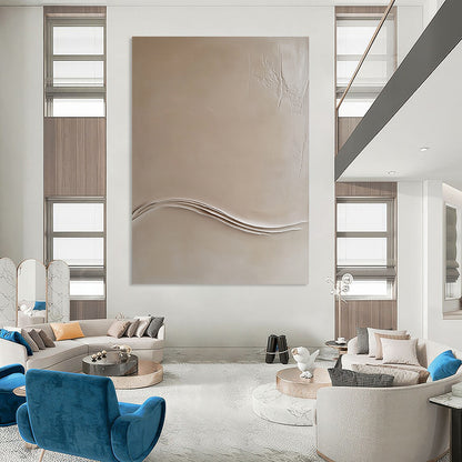 Textured Neutral Abstract for Minimalist Bedroom & Sophisticated Office STSC548