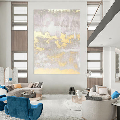 Gold - Gray Abstract for Sophisticated Hotel Lobby & Luxury Rooftop Bar DLZ0958