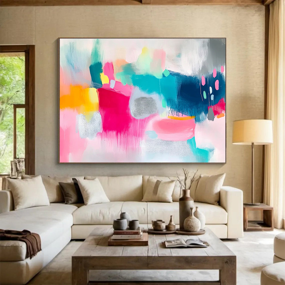 Bright Color Block Abstract Art for Creative Studio & Trendy Retail Store SC215