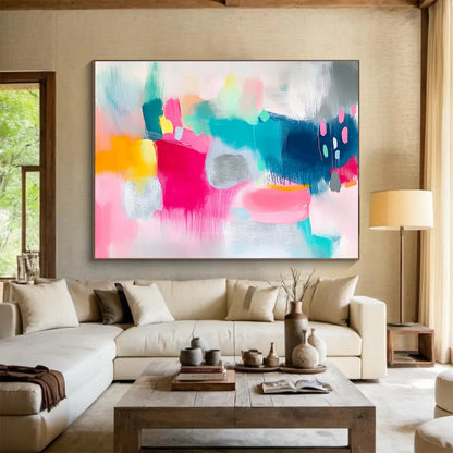 Bright Color Block Abstract Art for Creative Studio & Trendy Retail Store SC215