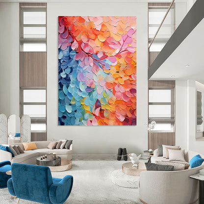Colorful Leaf Canopy Art for Botanical Garden Café & Eco - Friendly Home DLZ2355