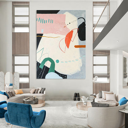 Pastel Geometric Abstract Art for Boho - Chic Home & Creative Studio DLZ1109