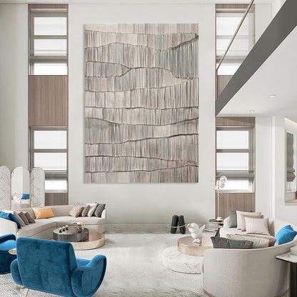 Wavy Line Textured Art for Coastal Restaurant & Art Gallery Atrium DLZ1041