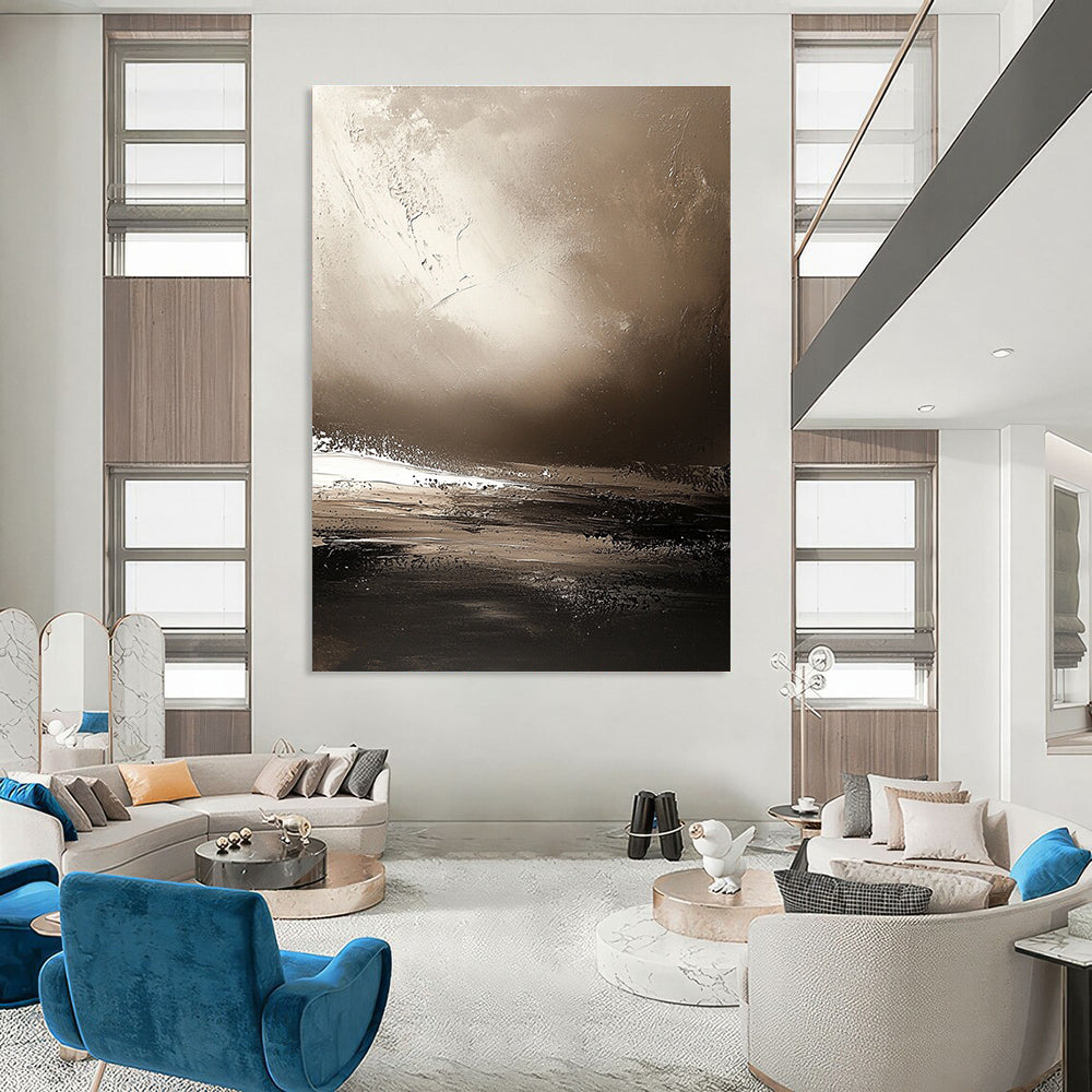 Monochromatic Seaside Abstract for Minimalist Beach House & Serene Spa STSC646