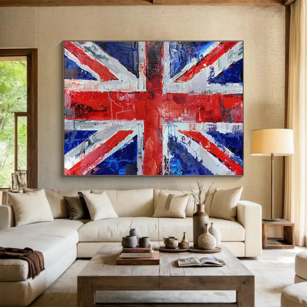 British Flag Oil Painting for Anglo - Themed Pubs DLZ2504