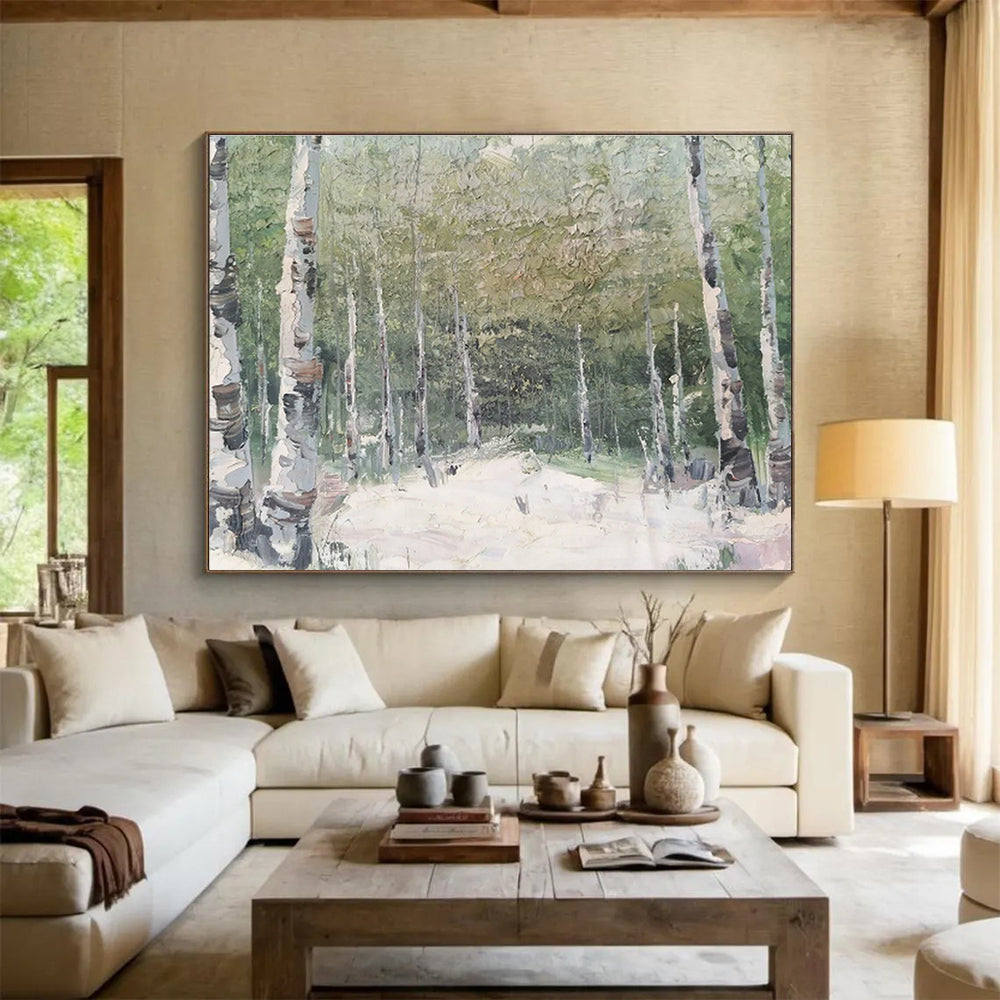 Textured Birch Trunks Art for Nature - Obsessed Study DLZ3013