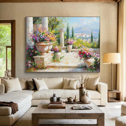 Mediterranean Garden Art for Luxury Villa Patio & Travel - Themed Lounge SC467