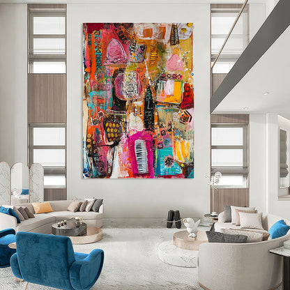 Vibrant City Abstract for Creative Studio & Urban - Chic Restaurant STSC821
