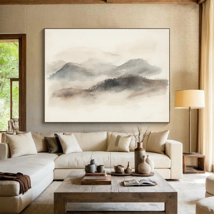 Traditional Ink Wash Art: Enrich Asian - Inspired Home & Zen Space SC549