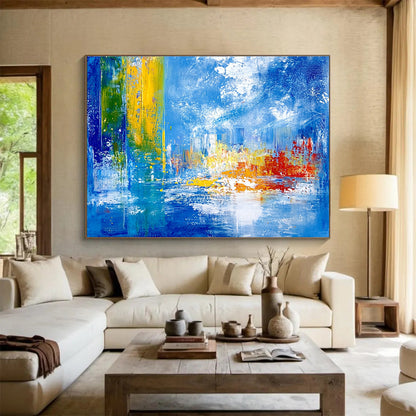 Colorful City Abstract for Downtown Apartment & Art - Loving Workplace SC028