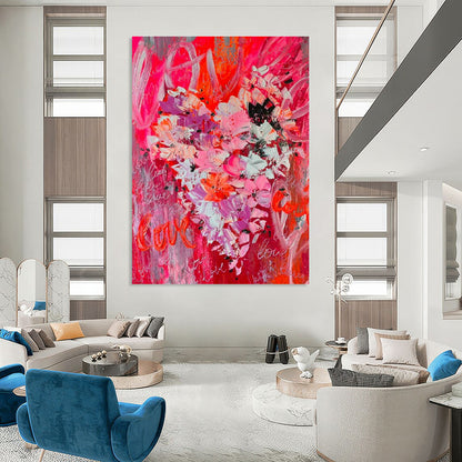 Pink Floral Love Art for Valentine's Day Event Space & Girly Boutique DLZ2112