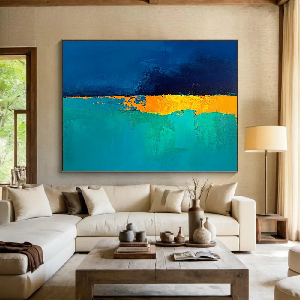 Bold Color Blocks Art for Creative Studio & Modern Office Reception SC524