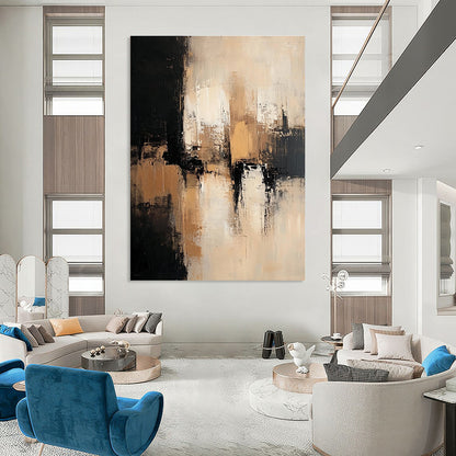 Gold and Black Abstract Strokes for Luxury Hotel Room & Upscale Restaurant STSC775