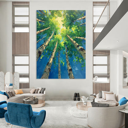 Skyward Birch Forest Art for Nature - Lover’s Study & Spa Retreat DLZ2252