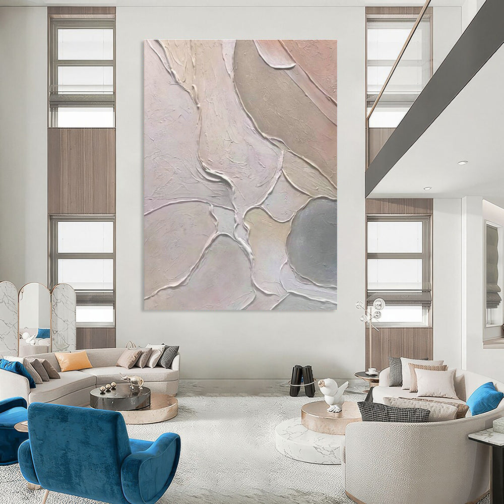 Soft Textured Abstract Art for Baby Nursery & Tea Salon DLZ0621