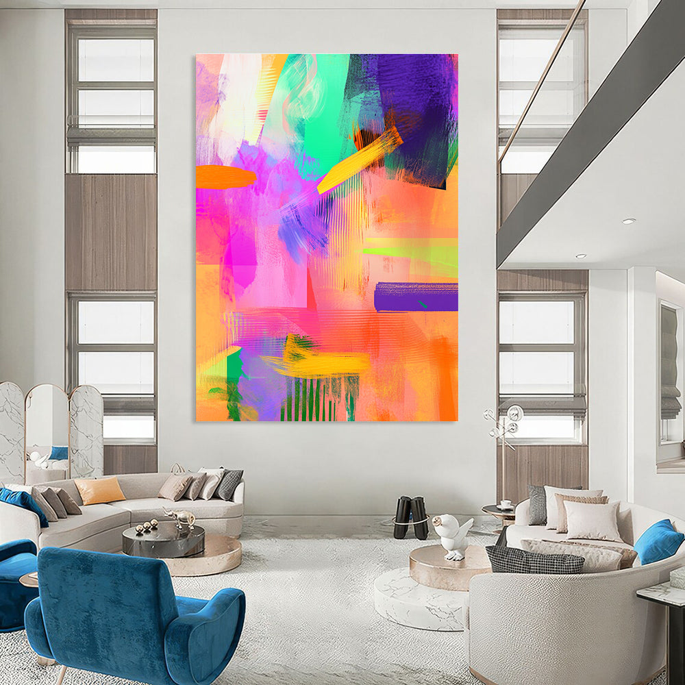 Vibrant Abstract Color Burst for Creative Studio & Modern Café STSC551