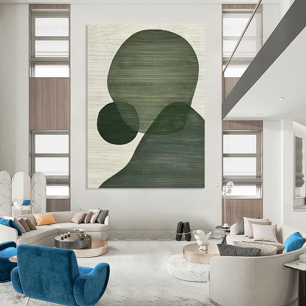 Green Geometric Art for Eco - Friendly Home Entryways DLZ0257