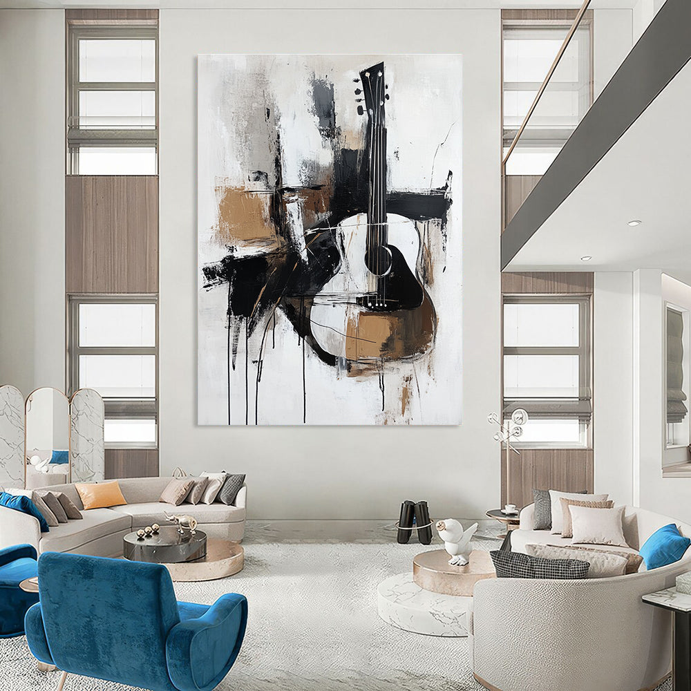 Abstract Guitar Art for Music Studio & Art - Centric Café STSC818