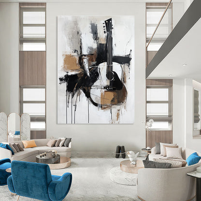 Abstract Guitar Art for Music Studio & Art - Centric Café STSC818